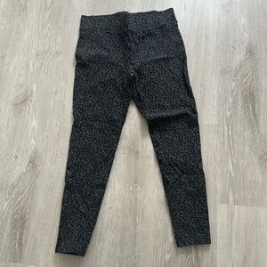 LOFT leopard print black leggings in size medium.